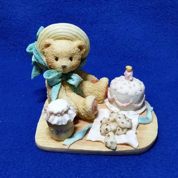 Cherished Teddies Anna Hooray For You Figurine 950459 Bear With Birthday Cake - Picture 1 of 10